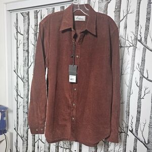 California Shirt Co. Courduroy Long Sleeve Button Down Shirt NWT - Medium